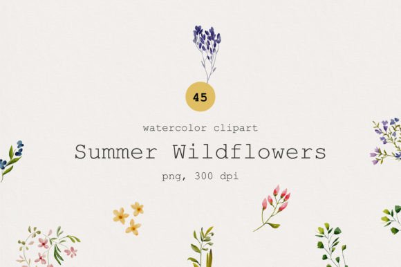 Download Watercolor Summer Floral Clipart - Premium Resources