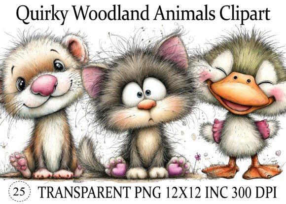 Download Quirky Woodland Animals PNG Clipart - Woodland animals Collection