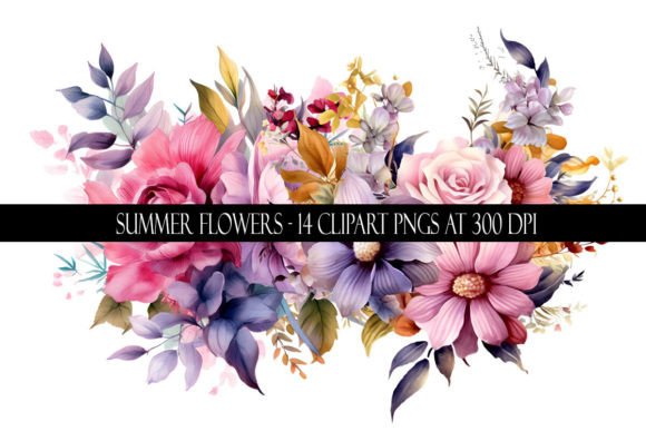 Download Summer Floral Clipart - Premium Bundle
