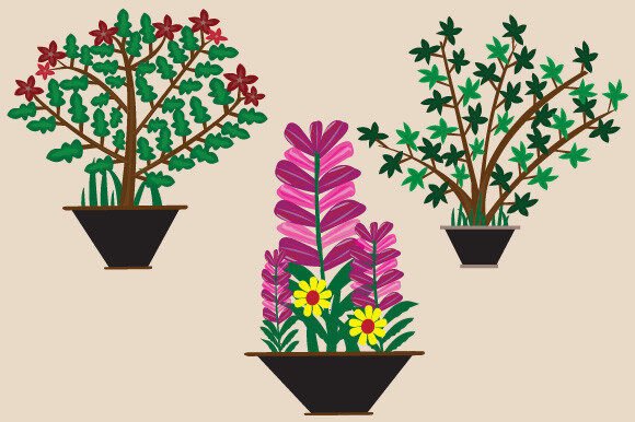 Download Colorful Flower Tree Illustration Design - Colorful flower Collection