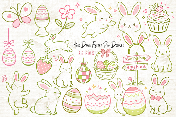 Download Hand Drawn Easter PNG Doodles - Easter png Collection